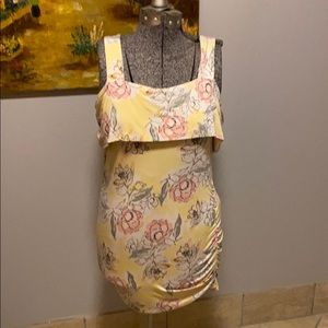 Motherhood Maternity yellow tank size medium.